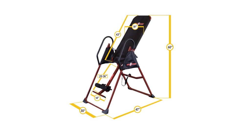 Body Solid Best Fitness Inversion Table, Red, BFINVER10