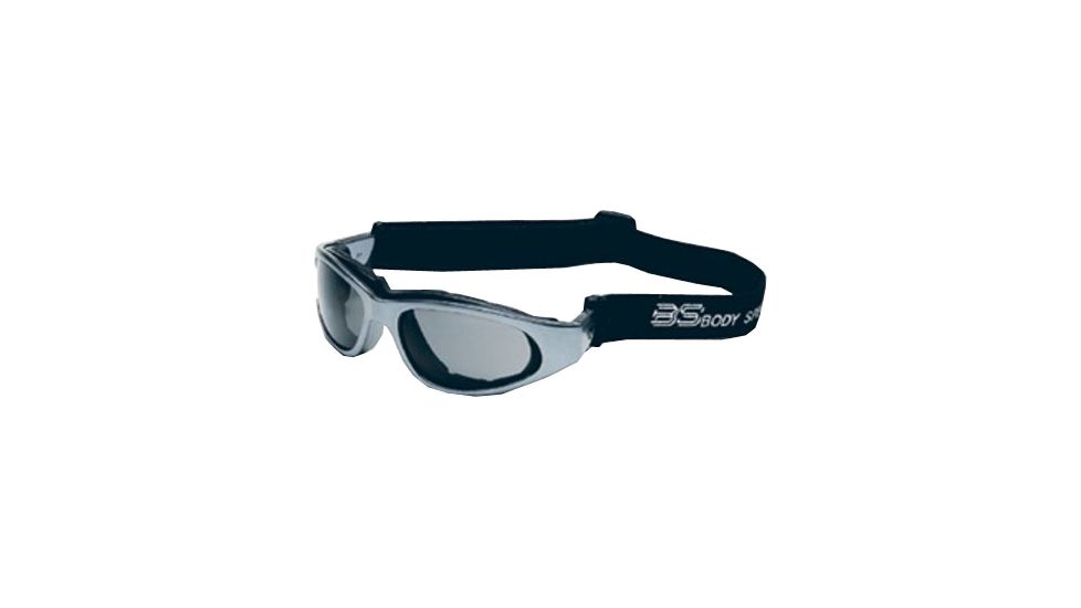 Body Specs BSG-2 Sunglasses, Silver Chrome Frame, Smoke/Clear/Lt. Rust Lens, BSG-2 SILVER FRAME.13