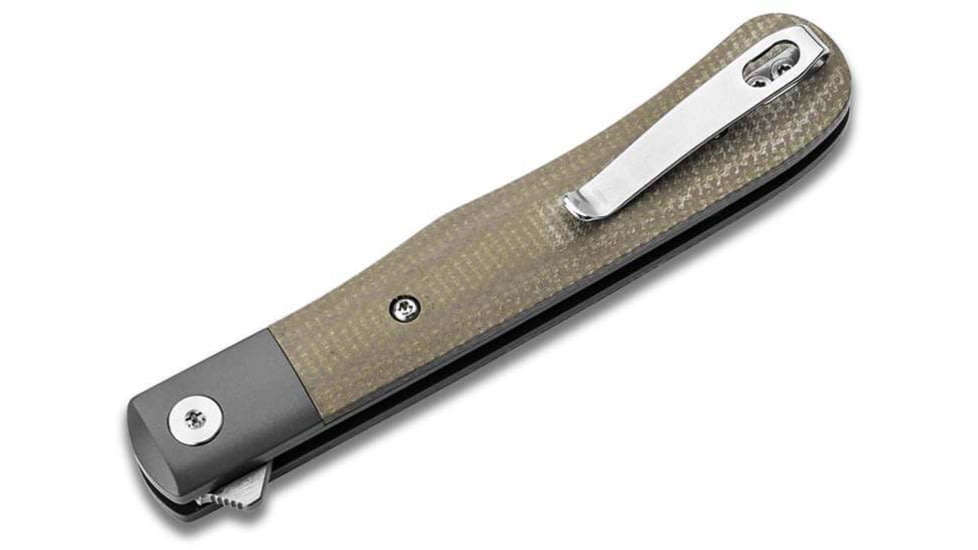 Boker USA Trapper Folding Knife, 3.23in, Nitro V Steel, Drop Point Blade, Micarta Handle, 01BO930