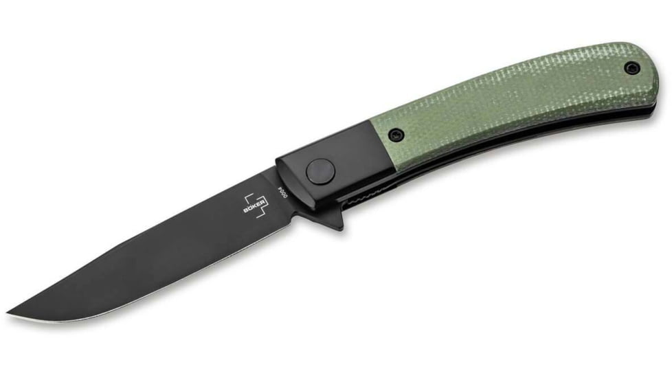 Boker USA Modern Gentleman Folding Knife, 2.95in, Nitro V Steel, Drop Point Blade, Micarta Handle, 01BO931