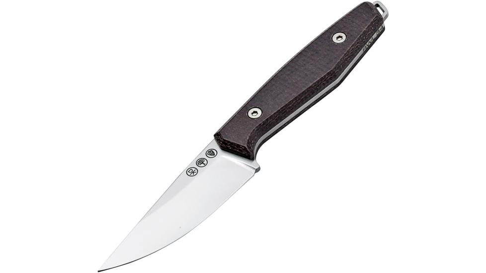 Boker AK1 Fixed Blade Knife, 3 satin finish RWL-34 steel blade, Brown micarta handle, 122502