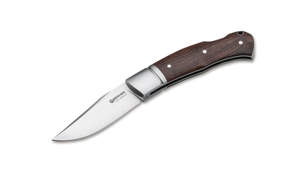 Boker Boxer Desert Ironwood 3in Folding Knife, N690, Desert Ironwood, Brown, 111025