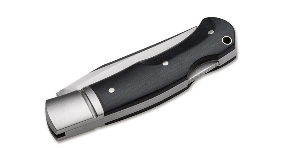 Boker Boxer Micarta Folding Knife, 3in, N690, Micarta, Black, 111028