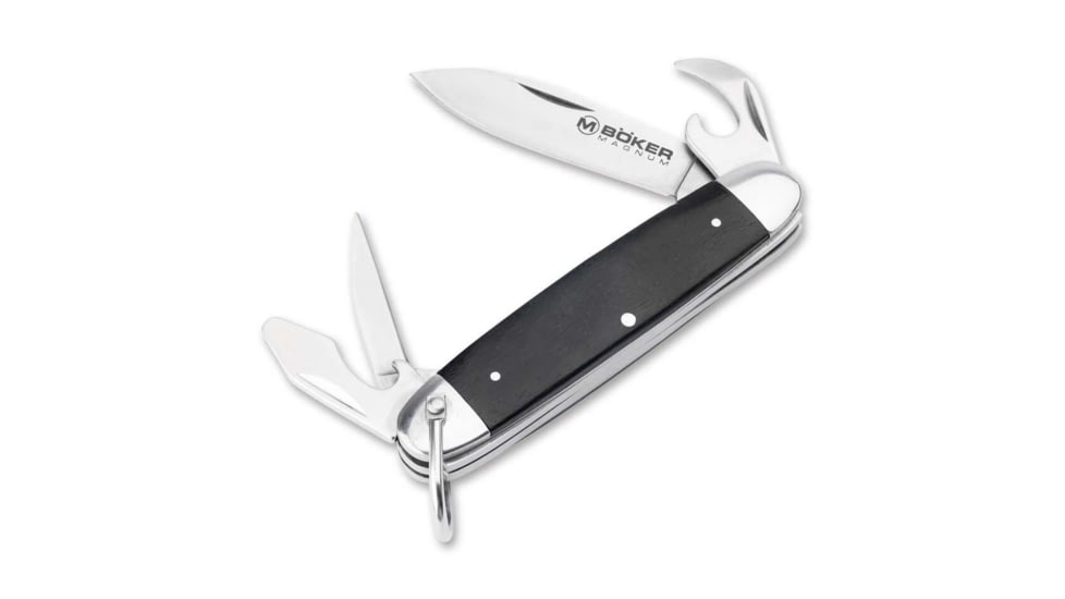 Boker Magnum Classic Pocket Knife, 3.75in Closed, 2.56in, 440 SS, Rosewood Handle, 01MB334