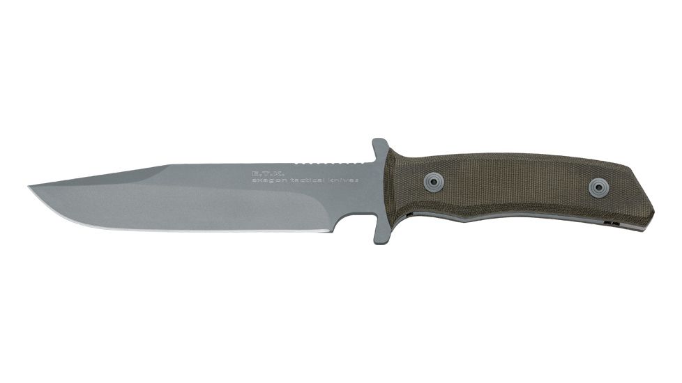 Boker Exagon Tactical Fixed Blade Knife, 6.69in, 440C, Green, FX-1663TK