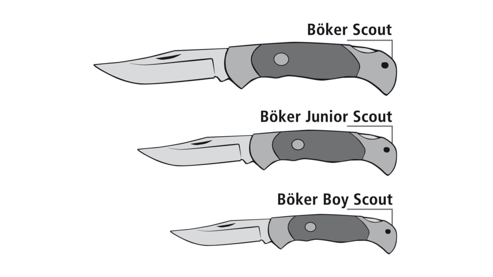 Boker Junior Scout Folding Knife, 2.8in, N690, Thuja, Wood, Brown, 111920