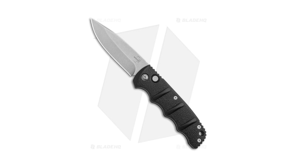 Boker Kalashnikov Automatic Folding Knife, 3.25in, D2, Drop Point Blade, Aluminum Black Handle, Steel/Black, 7.50in, BHQ-144760