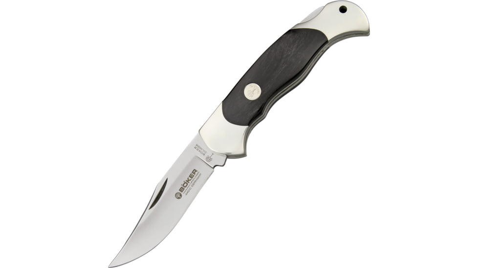 Boker Lockback Horn Folding Knife, 440C stainless clip point blade, Buffalo horn handle, 112007