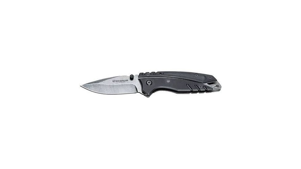 Boker Magnum India Romeo Spring Assist Open Folding Knife,3.125in Stainless Steel Blade,Black Textured G10 Handle 01RY224