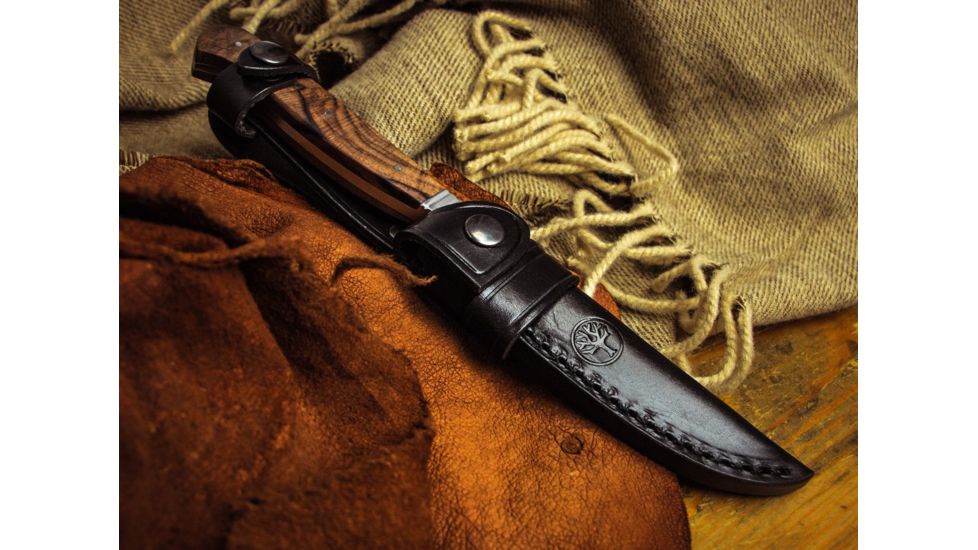 Boker Nicker 11 Jager Gold Fixed Blade Knife 4.3in, 4116, Walnut Wood, Brown, 121534