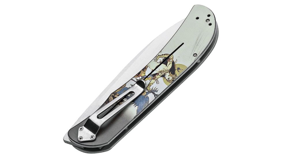 Boker Plus Exskelibur I Frazetta Folding Knife, 3.5in, 440C, Uncoated, Multicolored, 01BO651