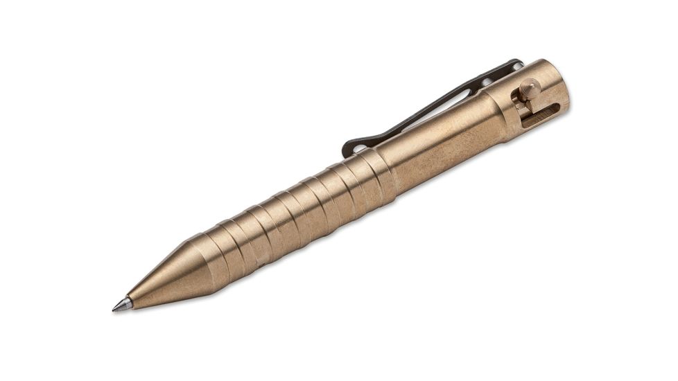 Boker USA Plus K.I.D. Tactical Pen, Cal .50, Brass, Gold, 09BO063