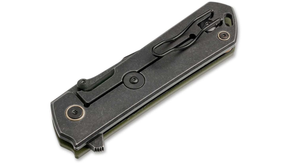 Boker Plus Kihon Assisted Opening Folding Knife, 3.34in, D2, Harpoon Blade, G10 OD Green Handle, 01BO164