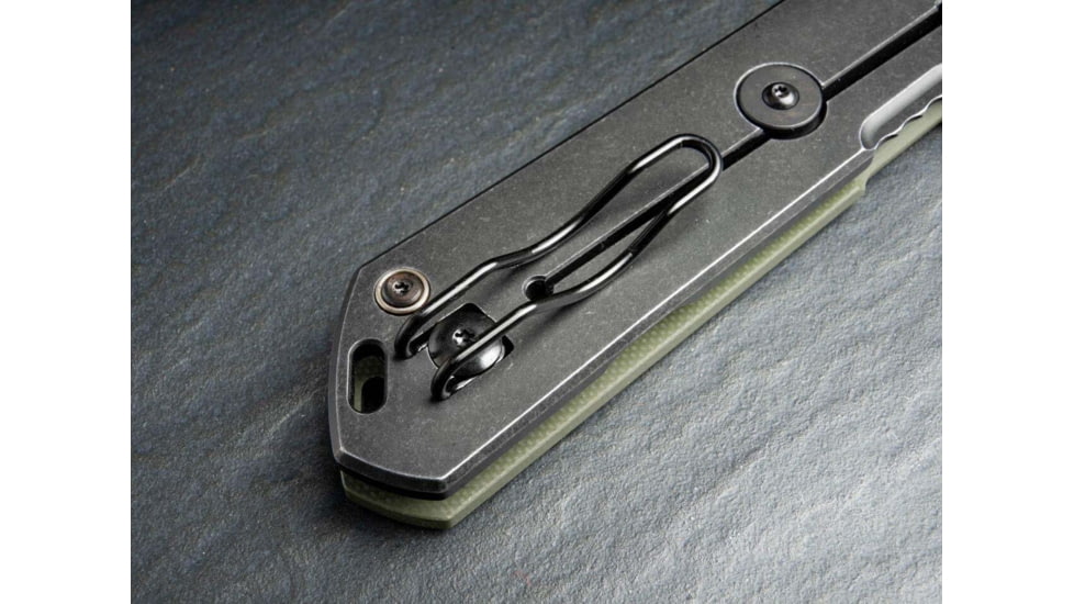 Boker Plus Kihon Assisted Opening Folding Knife, 3.34in, D2, Harpoon Blade, G10 OD Green Handle, 01BO164