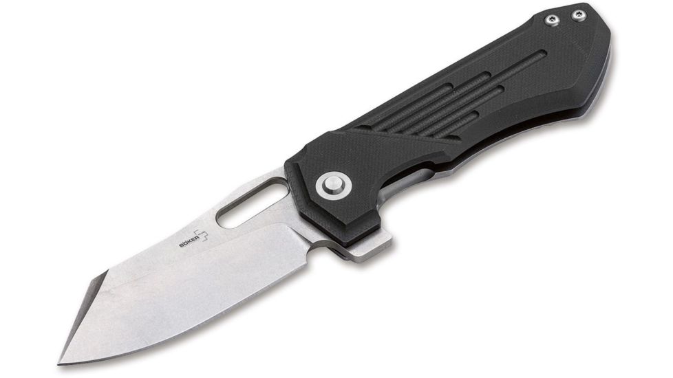 Boker Plus Leviathan Folding Knives Jason B. Stout, 3.1in, D2, Clip Point, G10, Black, 01BO751