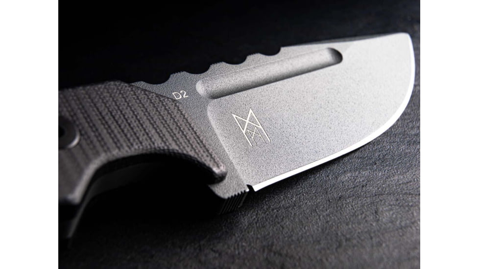 Boker Plus Little Dvalin Fixed Blade Knife, 3.15in, D2, G10 Black Handle, 02BO033