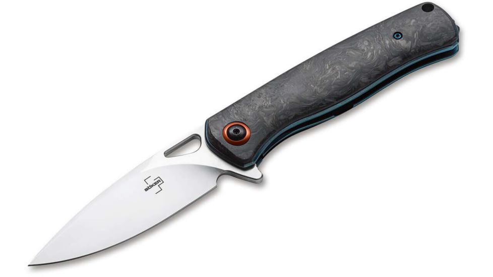 Boker Plus Nebula Folding Knife. 3.62in, D2, Carbon Fiber Black Handle, 01BO319