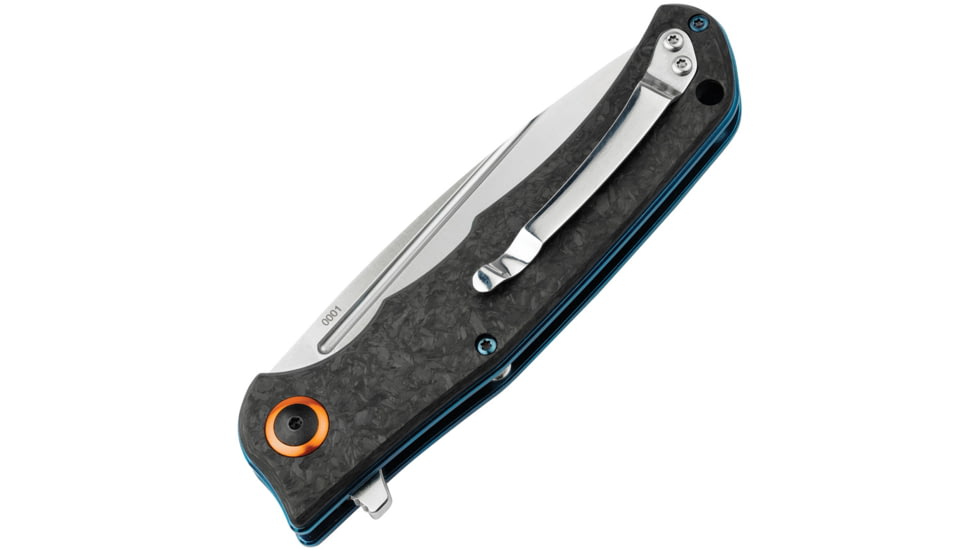 Boker Plus Nubilum Linerlock 3.63 in Folding Knife, 3.58 in, D2 Steel, Drop Point Blade, Carbon Fibre Black Handle, 01BO492
