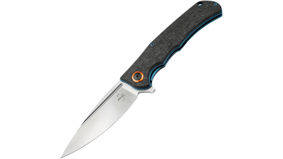 Boker Plus Nubilum Linerlock 3.63 in Folding Knife, 3.58 in, D2 Steel, Drop Point Blade, Carbon Fibre Black Handle, 01BO492