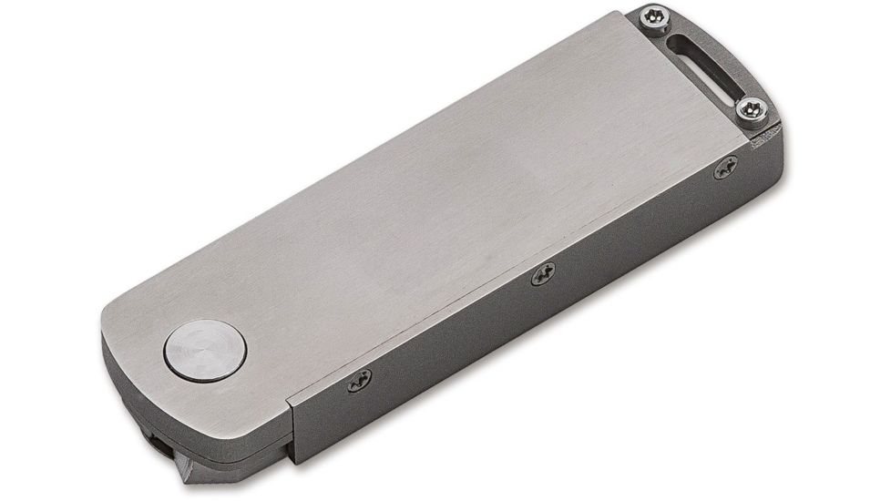 Boker Plus Rocket Folding Knives Darriel Caston, 1.7in, 9Cr13CoMoV, Straight Edge, Titanium, Grey, 01BO264