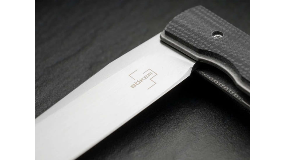Boker Plus Urban Trapper Folding Knife, 3.43in, Titan VG-10, Clip Point Blade, G10 Black Handle, 01BO732