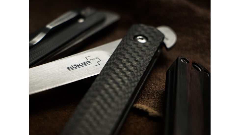 Boker Plus Wasabi Carbon Fiber Folding Knife, 2.8in, 440C, Cocobolo Wood, Uncoated, Brown, 01BO632
