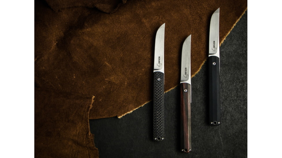 Boker Plus Wasabi Carbon Fiber Folding Knife, 2.8in, 440C, Cocobolo Wood, Uncoated, Brown, 01BO632