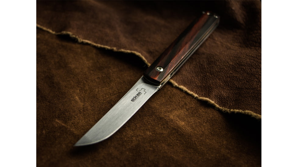 Boker Plus Wasabi Cocobolo Folding Knife, 2.8in, 440C, Cocobolo Wood, Uncoated, Brown, 01BO631