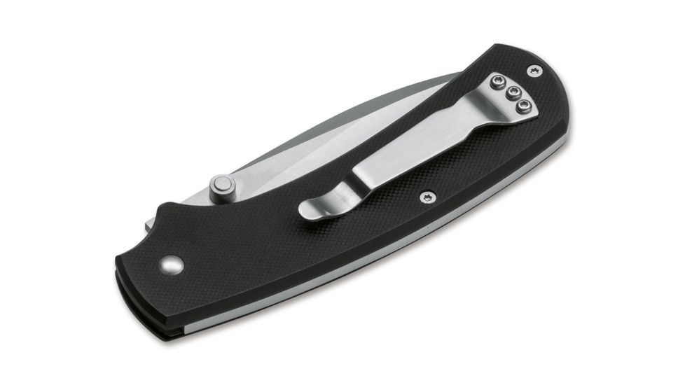 Boker Plus Xl Drop Folding Knife, 3.5in, 440C, G10, Uncoated, Black, 01BO544