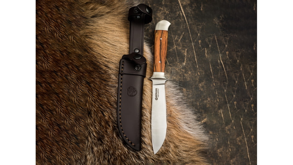 Boker RangerS Nicker Cocobolo Fixed Blade Knife, 4.3in, N690, Cocobolo Wood, Uncoated, Brown, 121517