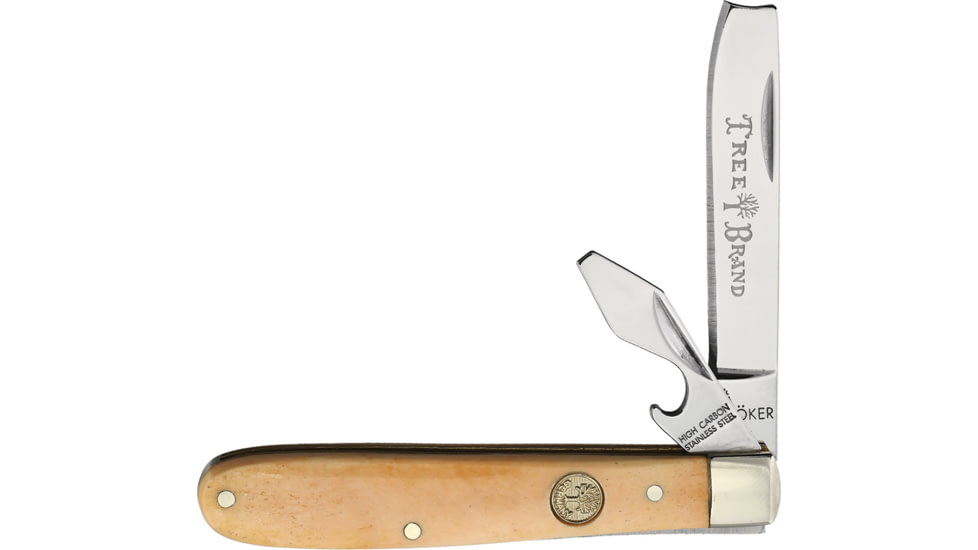 Boker Razor Jack Orange Folding Knife, 3in Closed, Mirror Stainless Razor Blade, Orange Smooth Bone Handle, BK110715