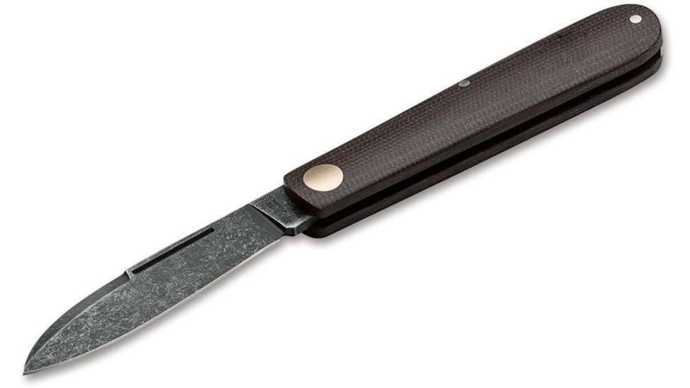 Boker Solingen Barlow Prime EDC Folding Knife, 2.72in, Carbon Steel, Micarta Green Handle, 115942