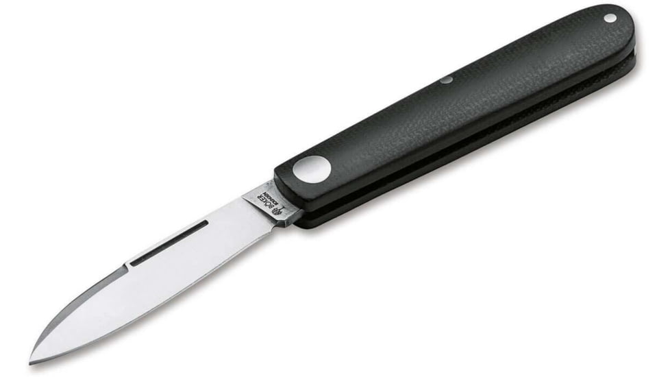 Boker Solingen Barlow Prime EDC Folding Knife, 2.72in, N690, Micarta Black Handle, 116942