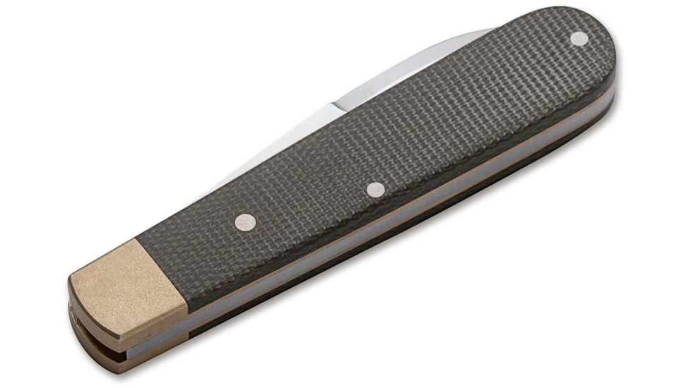 Boker Solingen Barlow Prime Expedition Folding Knife, 2.72in, N690, Micarta, Brass Olive, 112942