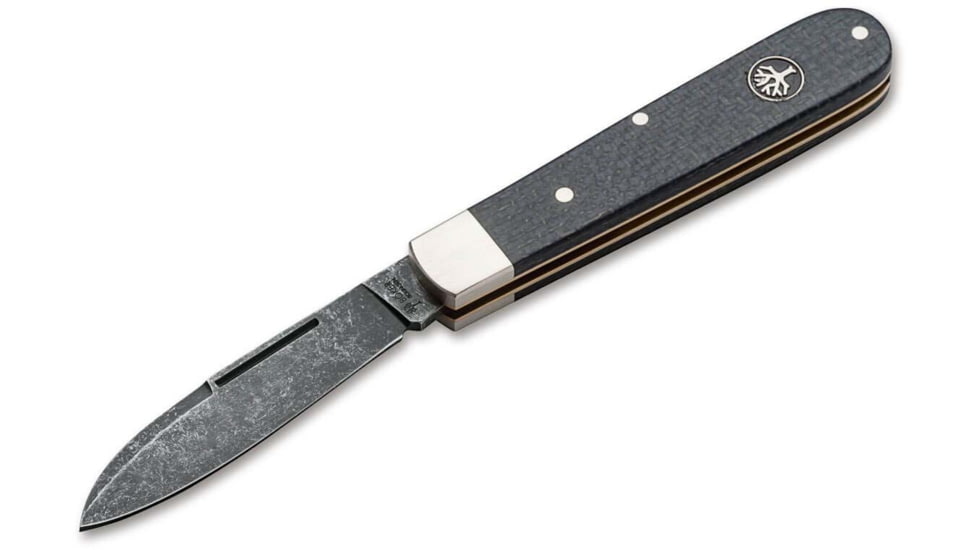 Boker Solingen Barlow Prime Jute Folding Knife, 2.76in, O1, Micarta Black Handle, 114942