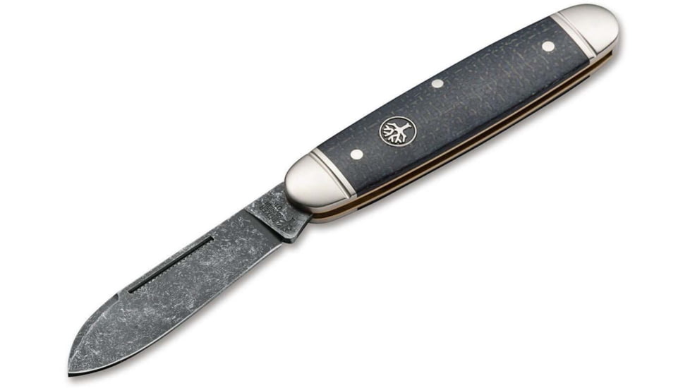 Boker Solingen Club Jute Folding Knife, 2.83in, O1, Micarta Black Handle, 114909
