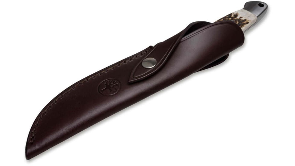 Boker Solingen Vollintegral XL 2.0 Fixed Blade Knife, 5.79in, 440C, Stag Brown Handle, 125638