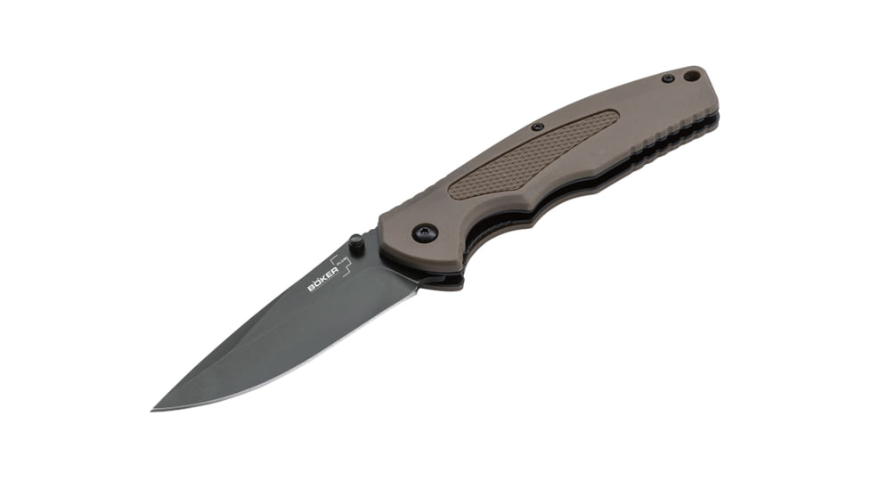 Boker Spring Assisted Ii Vg10 Folding Knife, 3.5in, VG-10, FRN, Synthetic, Coyote, 01BO501