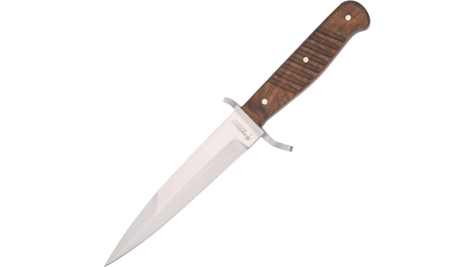Boker Trench Knife, 5.63 carbon steel blade, Brown wood handle, 121918