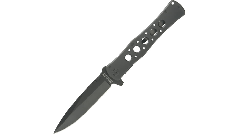 Boker Magnum Urban Tank Folding Knife, 6in Closed, 4.7in, 440 SS, Black Blade, Gray 2Cr13 SS Handle, 01MB222