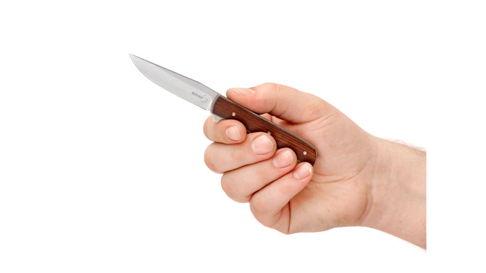 Boker Plus Urban Trapper Petite Cocobolo Folding Knife, 2.8in, VG-10, Clip Point Blade, Cocobolo Wood, Uncoated, Brown, 01BO784