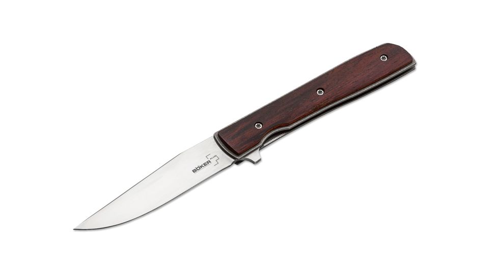 Boker Plus Urban Trapper Petite Cocobolo Folding Knife, 2.8in, VG-10, Clip Point Blade, Cocobolo Wood, Uncoated, Brown, 01BO784