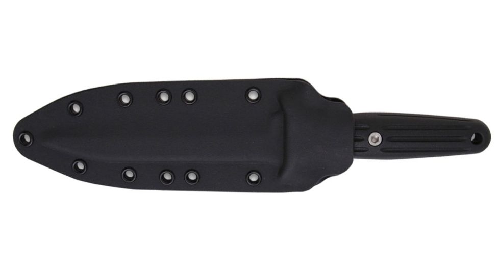 Boker Applegate Fairbairn Fixed Blade Knife w/ Sheath, 5.9 in, 440C Stainless Steel, Synthetic, Black, 120543AF