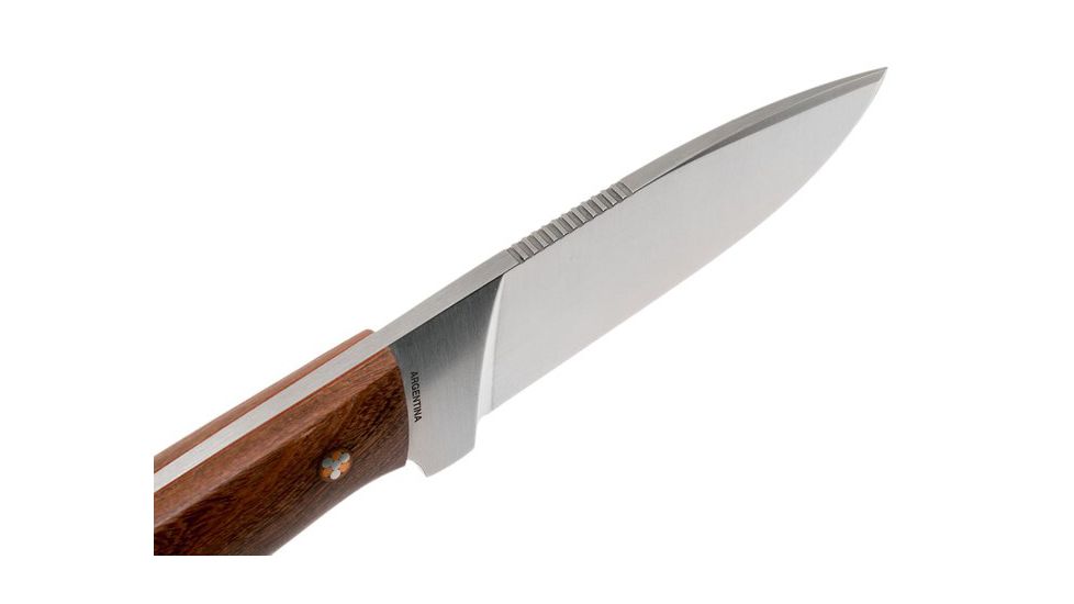 Boker USA Arbolito Dano G 4In Fixed Blade Knife,Guayacan Ebony w/Argentinean Leather Sheath 02BA325G