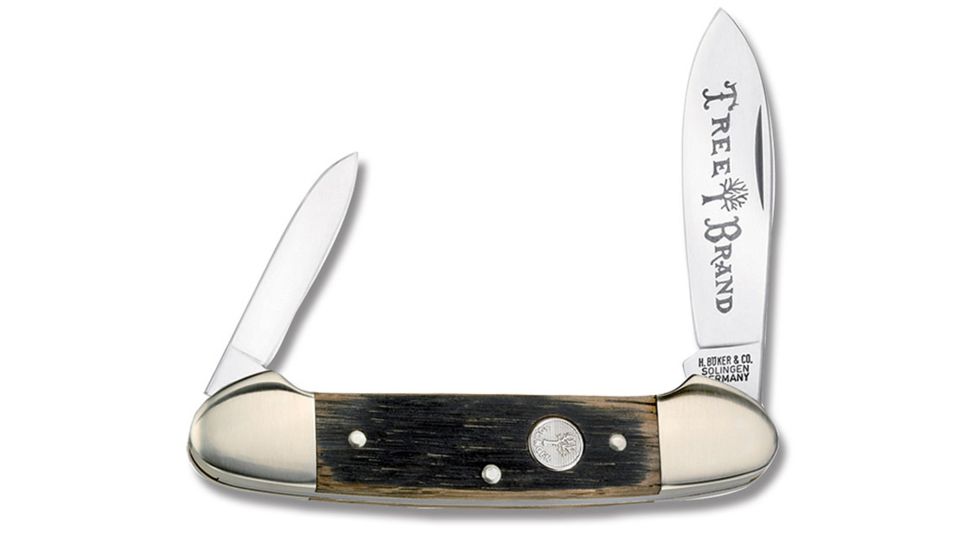 Boker USA Beer Barrel Canoe Knife, Wood Handle 110200BBL