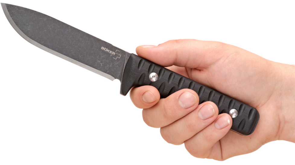 Boker USA Bushcraft Kormoran Knife, Black, Small, 02BO381