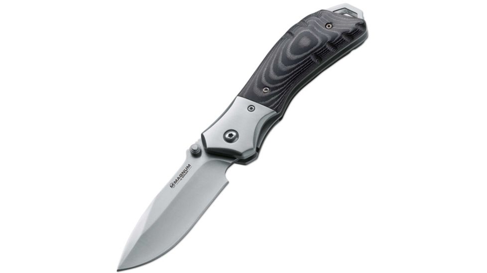 Boker USA Contender, Black/Gray Handle, Plain B-01RY196