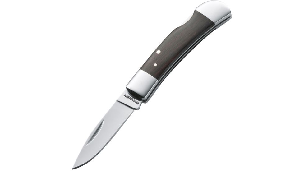 Boker Magnum Jewel Folding Knife, 2.17 in, 440A Stainless Steel, Drop Point Blade, Rosewood Handle, B-01MB318