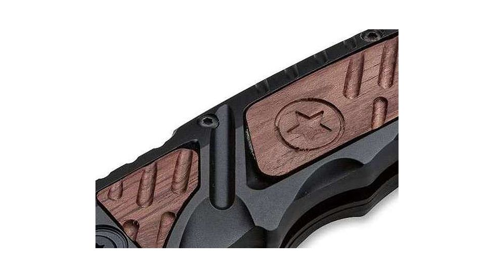 Boker USA KAL 14 Folding Knife,3.625in 440C,Wooden Inlay Handle B-01KAL14