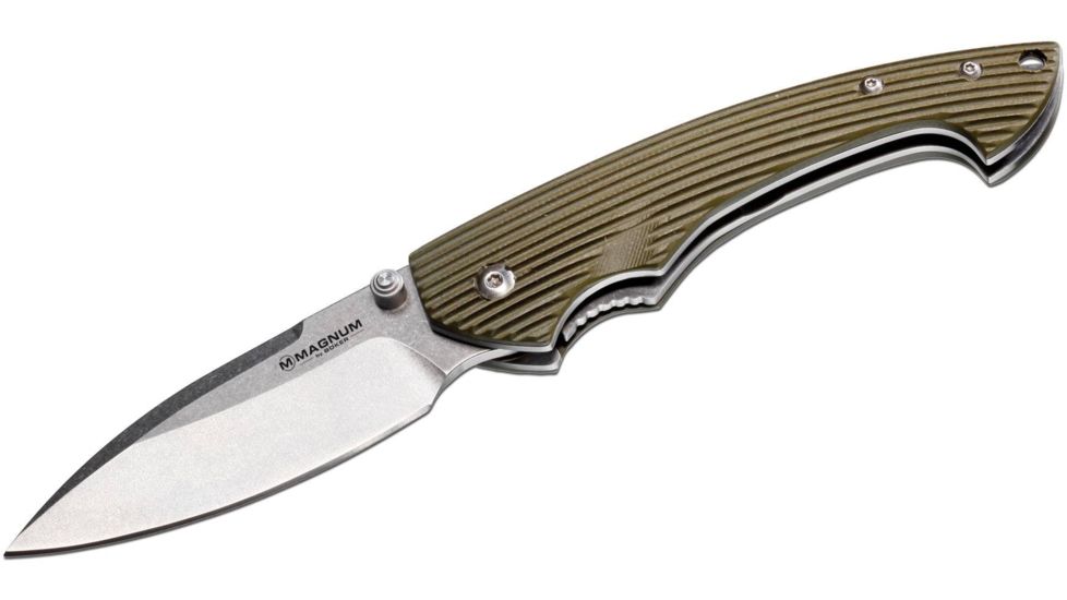 Boker USA Magnum 2Grip Folding Knife,3.38in 440 Stainless Steel Blade,G10 Handle 01EL020